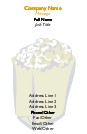 Cinema Popcorn Full Colour Magnetic Business Cards
