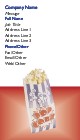 Cinema Popcorn Bag Full Colour Magnetic Business Cards