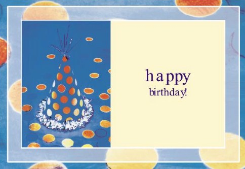 Polka Dot Hat Birthday Cards