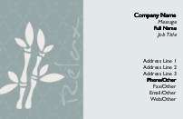 Relax and Renew Full Colour Business Cards