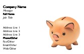 Little Piggy Bank Full Colour Business Cards