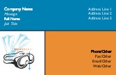 Goggles and Flippers Full Colour Business Cards