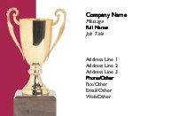 Gold Trophy Cup