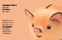 Piggy Bank Full Colour Magnetic Business Cards