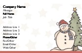 Snowman with Tree Recycled Business Cards