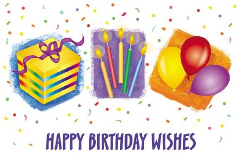Triple Wishes Birthday Cards