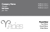 Aries Symbol Full Colour Business Cards