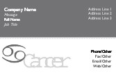 Cancer Symbol Full Colour Business Cards