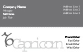 Capricorn Symbol Full Colour Business Cards