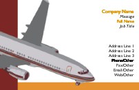 Commercial Airliner Full Colour Business Cards