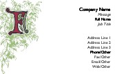 Floral F Full Colour Business Cards