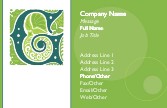 Floral G Full Colour Business Cards