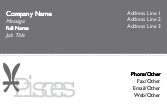 Pisces Symbol Full Colour Business Cards