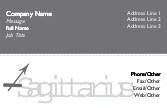 Sagittarius Symbol Full Colour Business Cards
