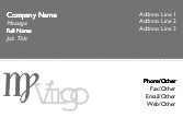 Virgo Symbol Full Colour Business Cards