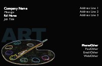 Artful Palette Recycled Business Cards