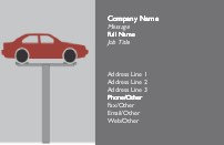 Car on Mechanic Lift Recycled Business Cards