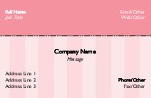 Pink Stripe 190 Full Colour Business Cards