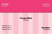 Pink Stripe 213 Full Colour Business Cards