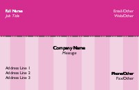 Pink Stripe 233 Full Colour Business Cards