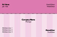 Pink Stripe 674 Full Colour Business Cards