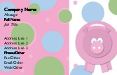 Polka Dot Piggy Bank Full Colour Business Cards
