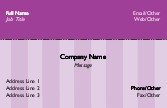 Purple Stripe 253 Full Colour Business Cards