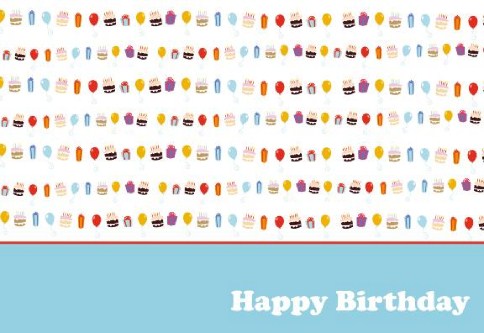 Cake, Balloons and Candles