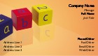 Coloured Blocks Full Colour Business Cards