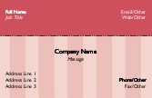 Pink Stripe 703 Full Colour Business Cards