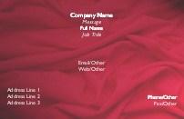 Red Satin Fabric Recycled Business Cards
