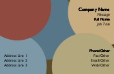 Earth Tone Circles Full Colour Magnetic Business Cards
