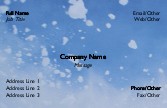 Falling Snow Recycled Business Cards