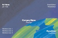 Globe Illustration Full Colour Business Cards