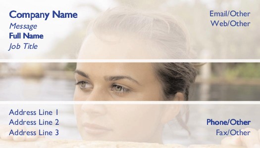 Pool Girl's Eyes Full Colour Business Cards
