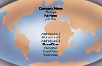 World Map Full Colour Business Cards