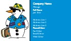 Snowman on Holiday Recycled Business Cards