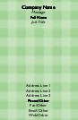 Apple Green Gingham Full Colour Magnetic Business Cards