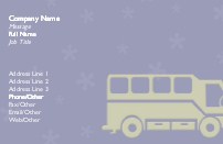 Community Bus Full Colour Business Cards