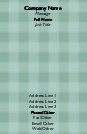 Dark Green Gingham Full Colour Magnetic Business Cards