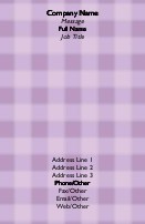 Lavender Gingham Full Colour Magnetic Business Cards