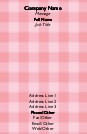 Red Gingham Full Colour Magnetic Business Cards