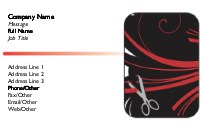 Scissors Cutting Hair Full Colour Business Cards