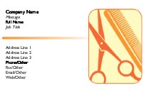 Scissors and Comb Full Colour Business Cards