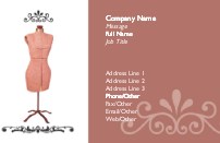 Seamstress Model Full Colour Magnetic Business Cards