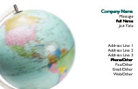 Spin the Globe Full Colour Business Cards