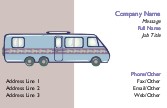 Flowered Winnebago Full Colour Business Cards