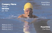 Woman Swimming Full Colour Business Cards