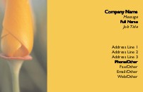 Yellow Rosebud Recycled Business Cards