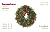 Christmas Wreath Full Colour Business Cards
